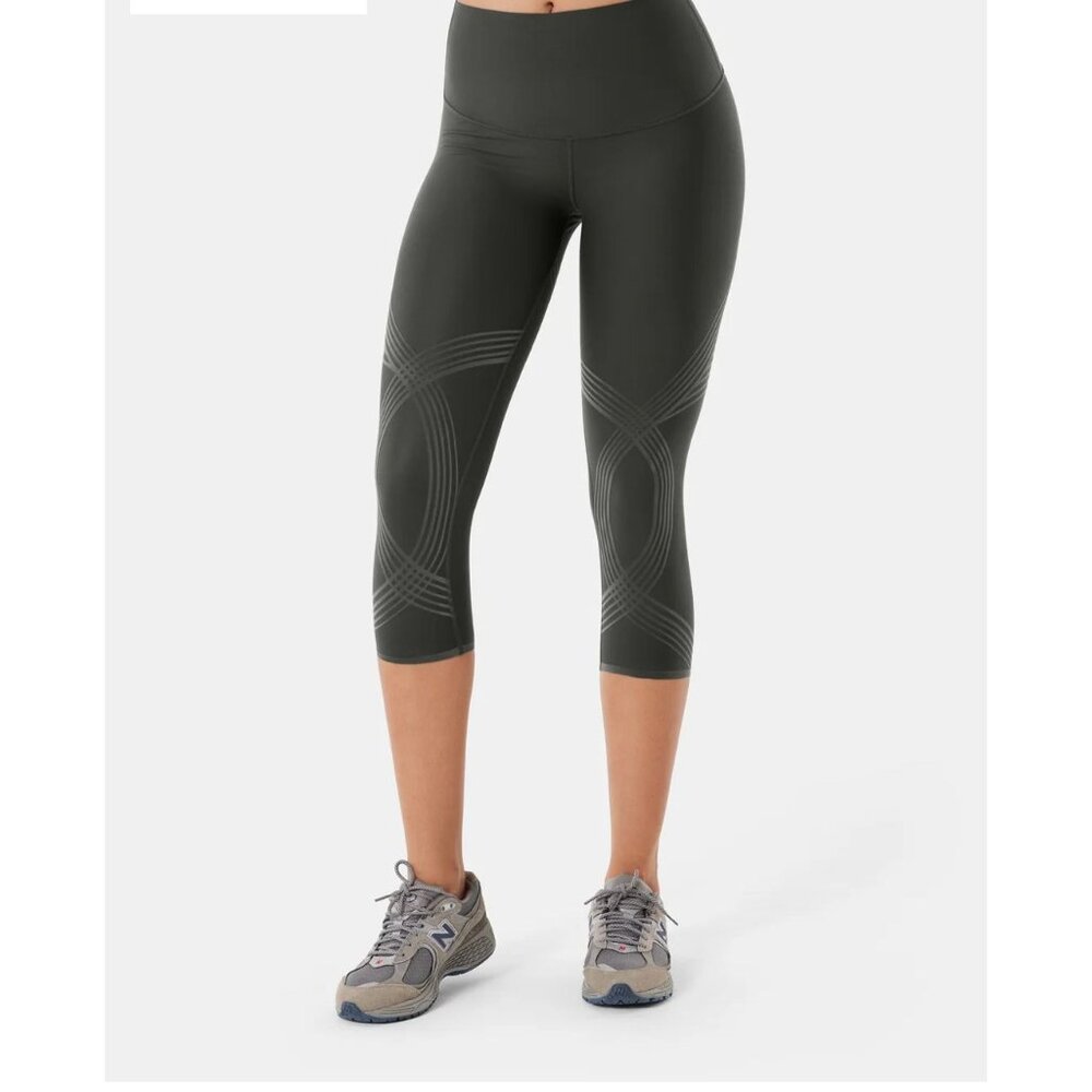 Fanka Womens Lift N Curve Capri Leggings - Dark Gray Size S
